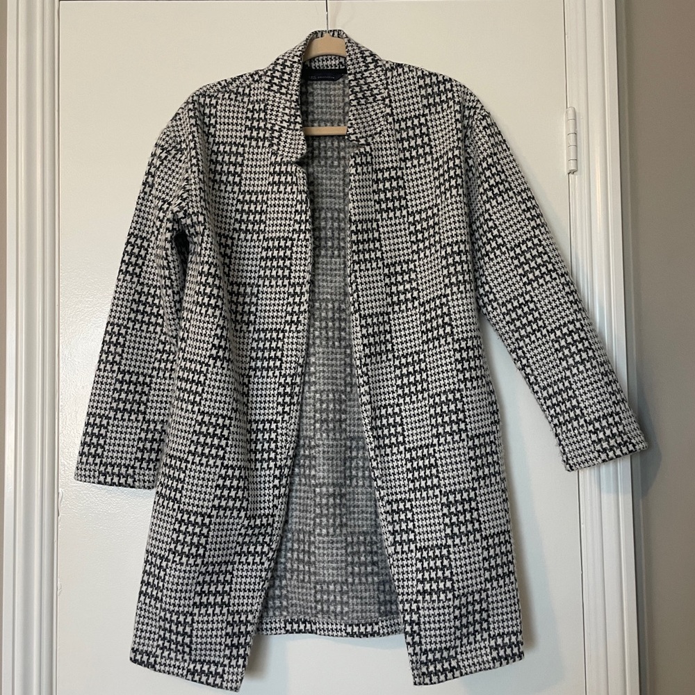 Vintage UK brand Marks & Spencer Houndstooth cardigan coat size uk6 us2